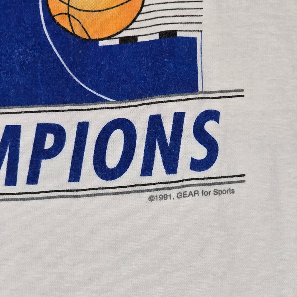 Vintage 1991 Duke NCAA Champions T-Shirt Mens Large Gear for Sports Made in USA - Picture 4 of 11